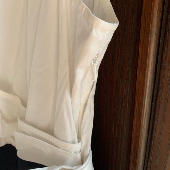 Leifnotes Navy & white wrap dress - size 10 - Picture 7 of 13